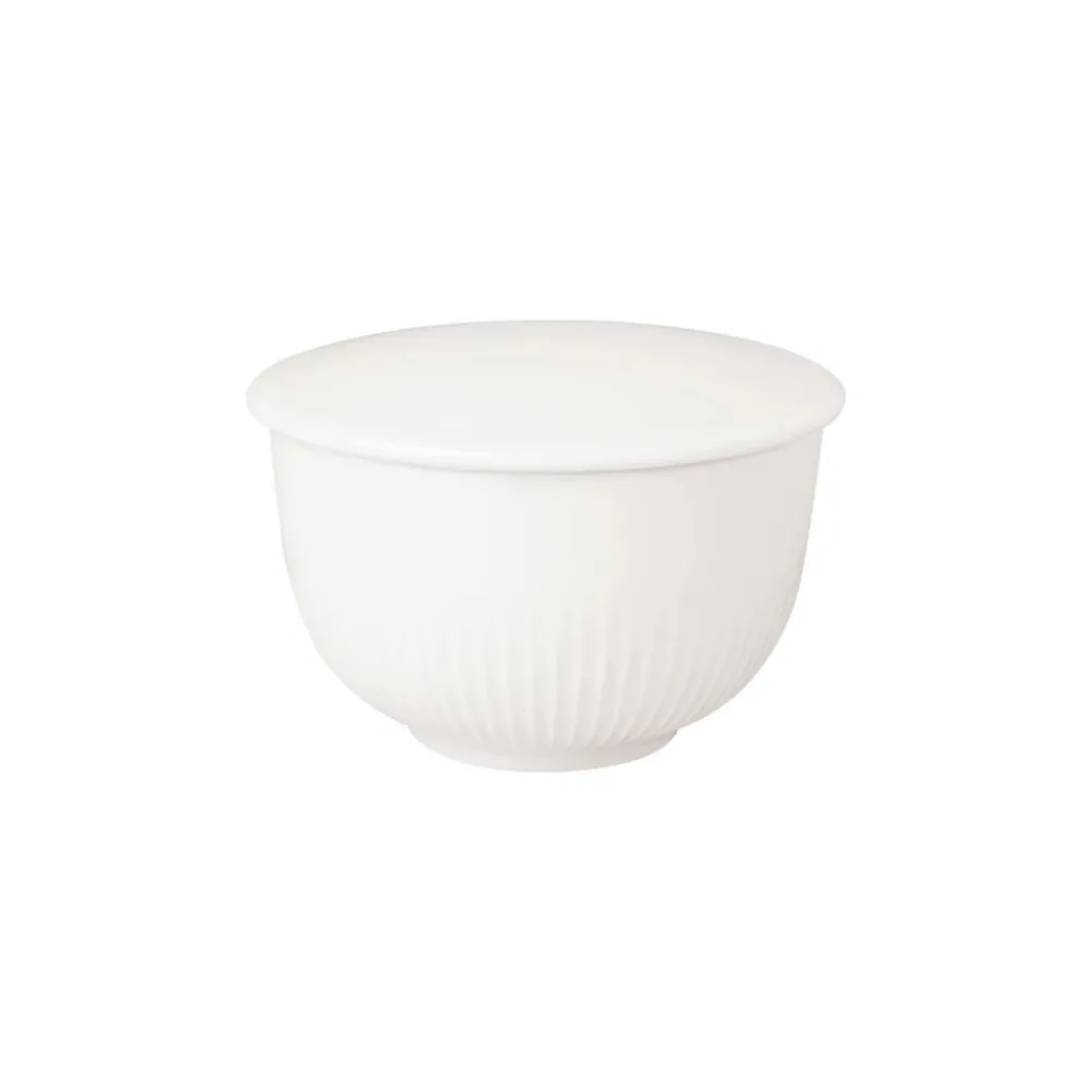 Villeroy & Boch Dinnerware|Afina Covered Sugar Bowl in White