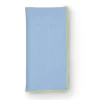 TriChi Design Place Settings & Linens|Air Blue Napkin with Lime Trim, Set of 4