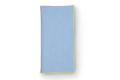 TriChi Design Place Settings & Linens|Air Blue Napkin with Lime Trim, Set of 4