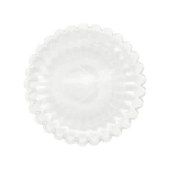 Mariposa Dinnerware|Alabaster White Scalloped Dessert Plate, Set of 4