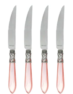 VIETRI Flatware|Aladdin Antique White Steak Knives, Set of 4