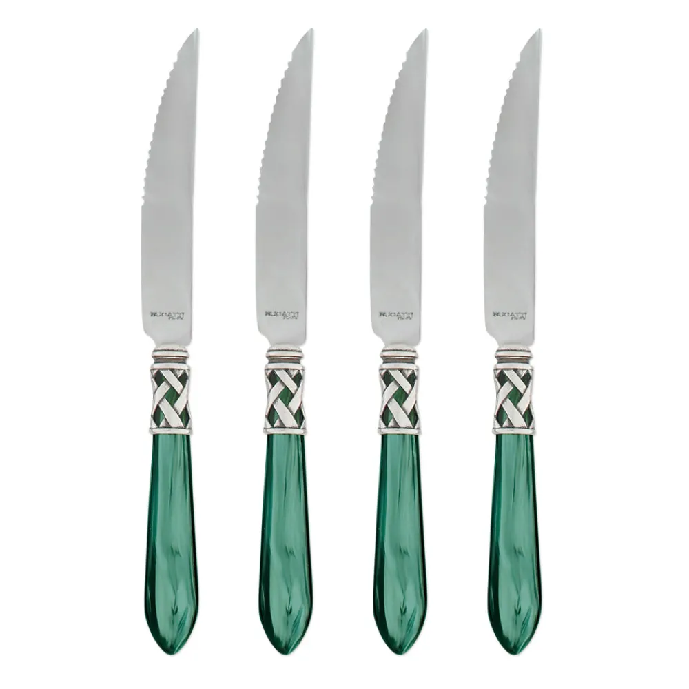 VIETRI Flatware|Aladdin Antique White Steak Knives, Set of 4