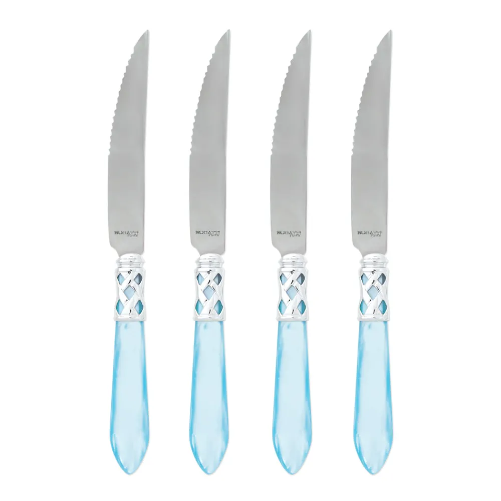VIETRI Flatware|Aladdin Antique White Steak Knives, Set of 4