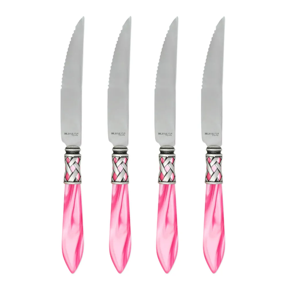 VIETRI Flatware|Aladdin Antique White Steak Knives, Set of 4