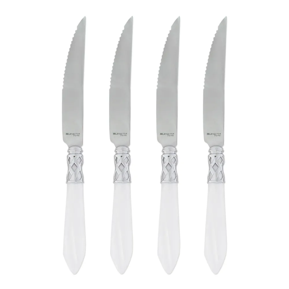 VIETRI Flatware|Aladdin Brilliant Steak Knives, Set of 4