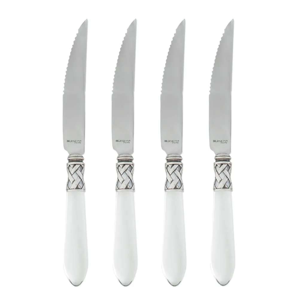 VIETRI Flatware|Aladdin Brilliant Steak Knives, Set of 4