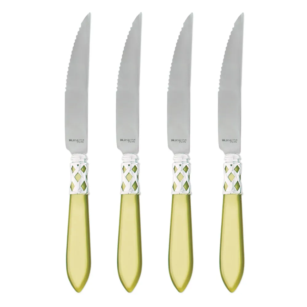 VIETRI Flatware|Aladdin Brilliant Steak Knives, Set of 4