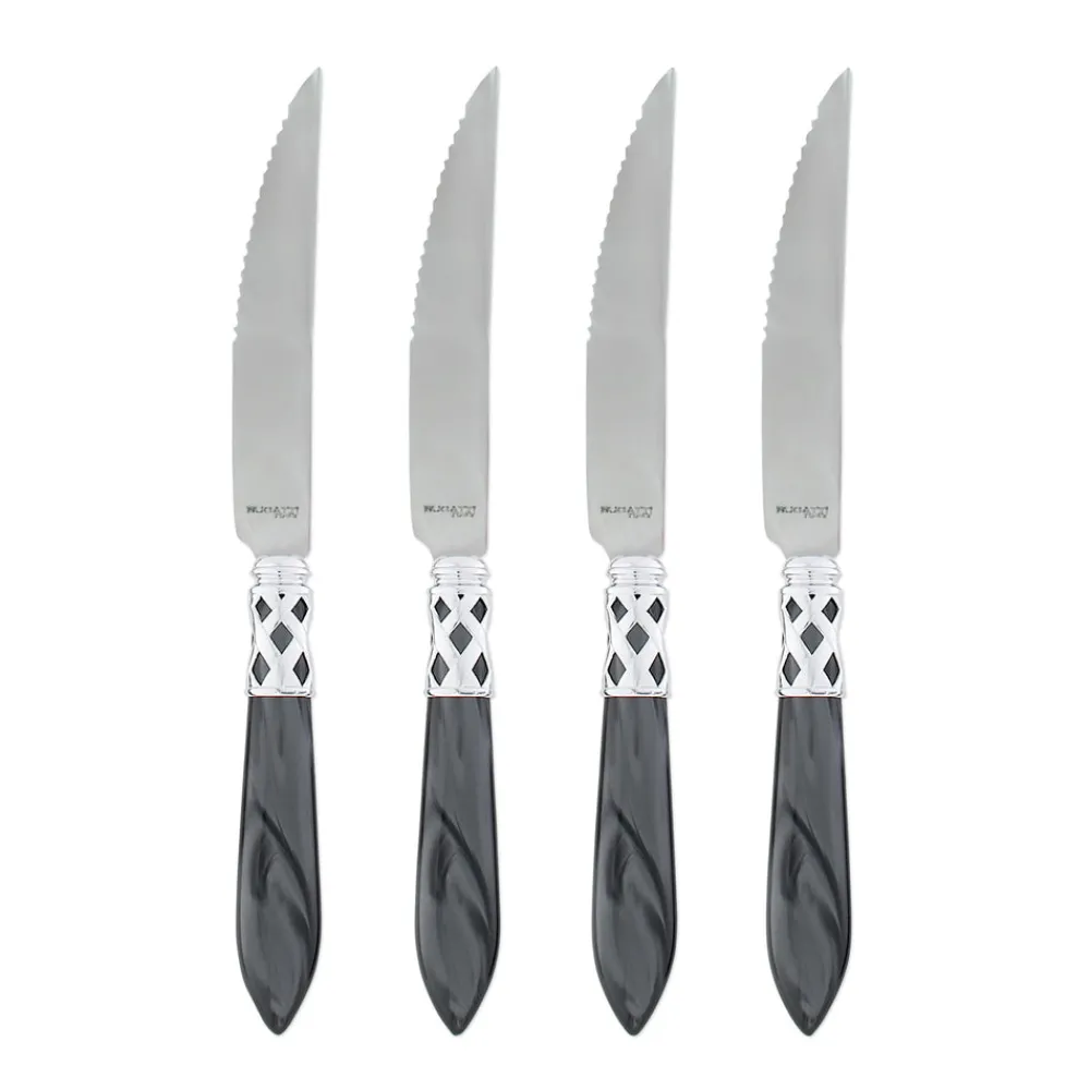 VIETRI Flatware|Aladdin Brilliant Steak Knives, Set of 4