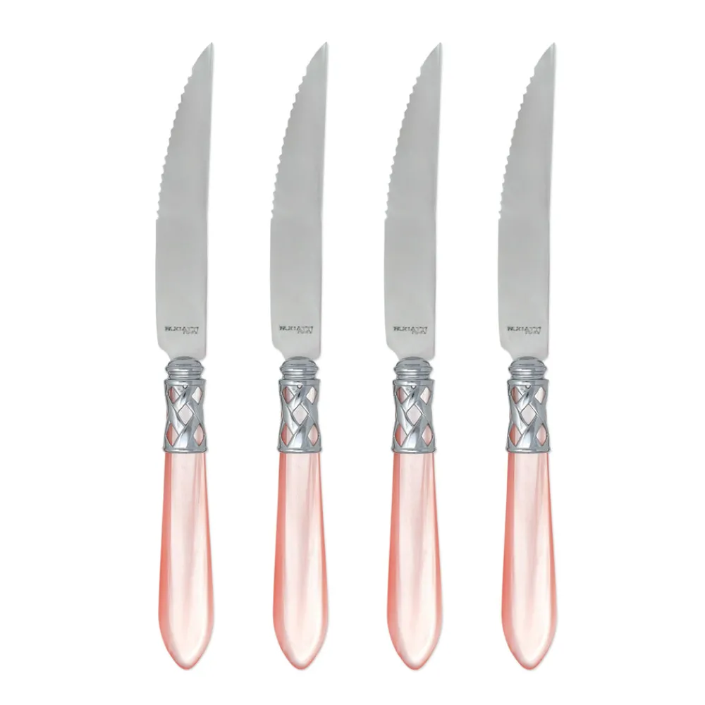 VIETRI Flatware|Aladdin Brilliant Steak Knives, Set of 4