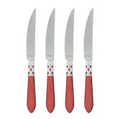 VIETRI Flatware|Aladdin Brilliant Steak Knives, Set of 4