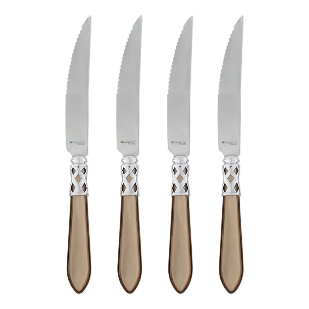 VIETRI Flatware|Aladdin Brilliant Steak Knives, Set of 4
