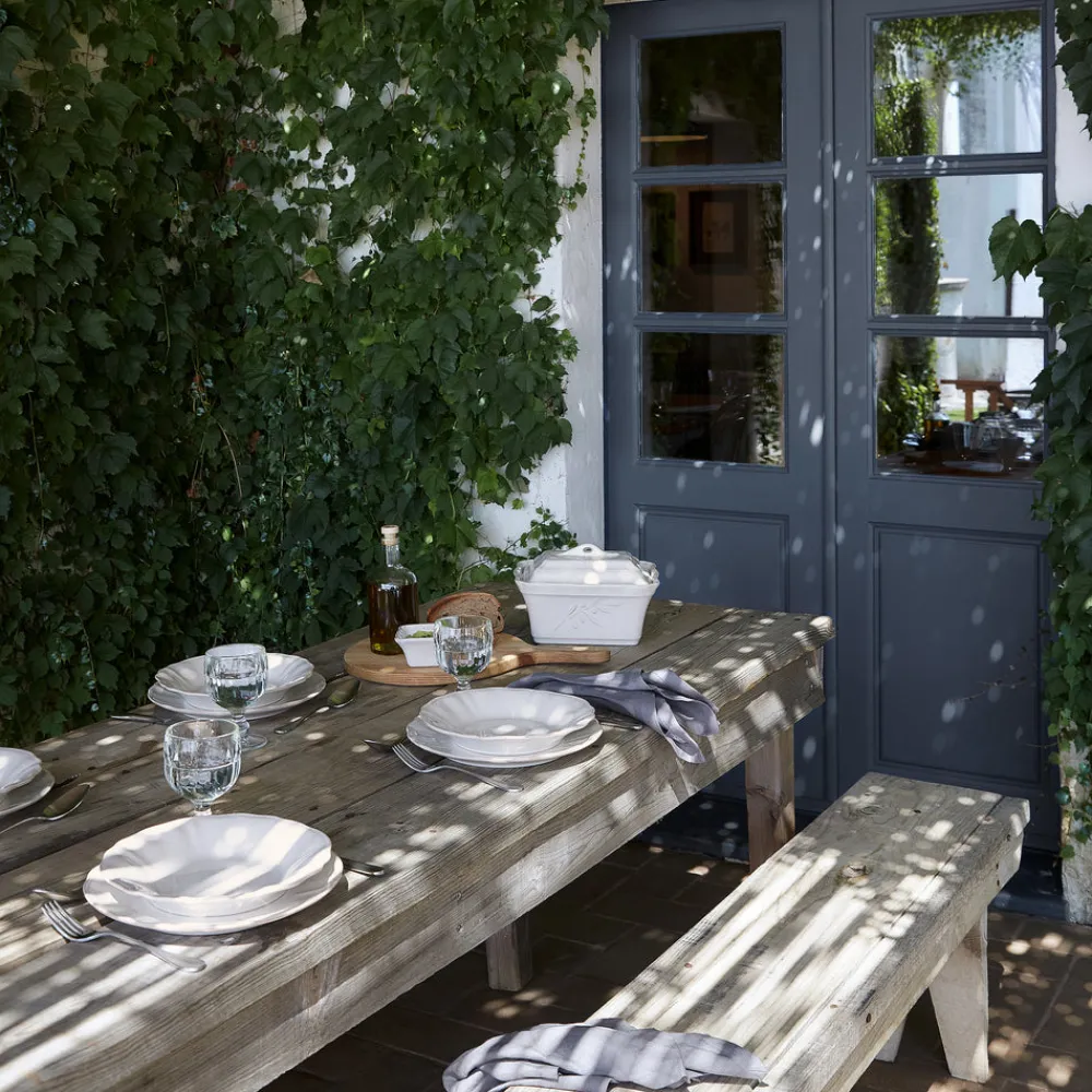 Costa Nova Dinnerware|Alentejo Collection Oval Platter in White