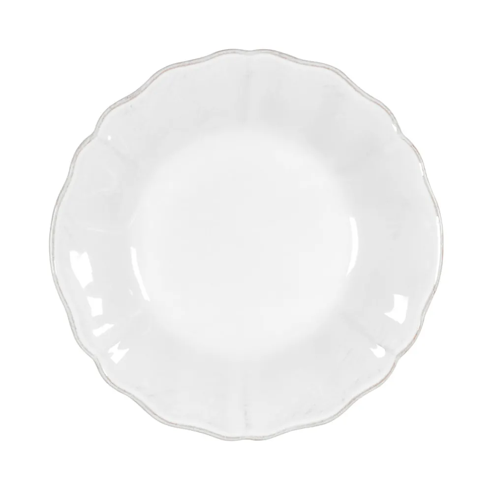 Costa Nova Dinnerware|Alentejo Collection Pasta Plates in White, Set of 6