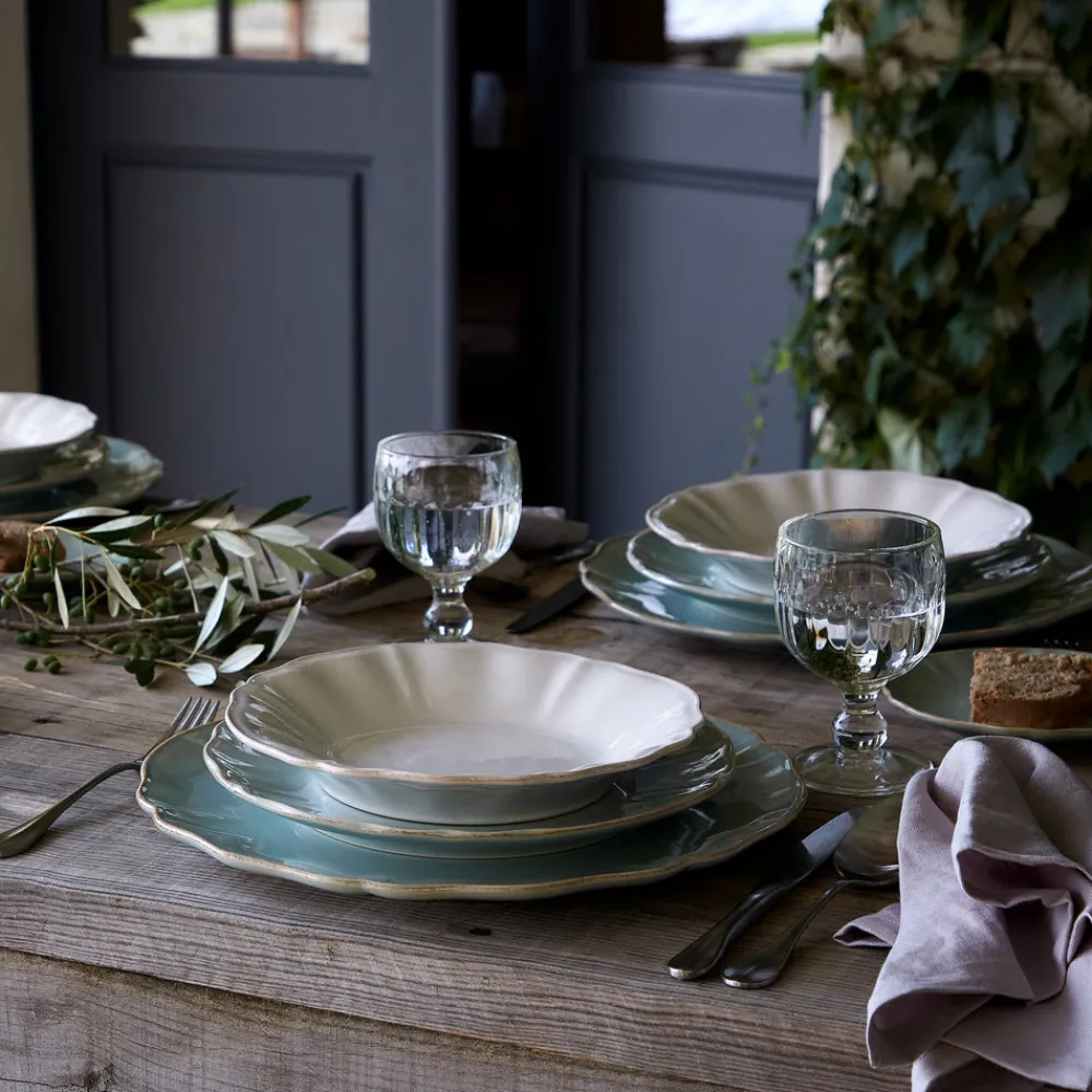 Costa Nova Dinnerware|Alentejo Collection Pasta Plates in White, Set of 6