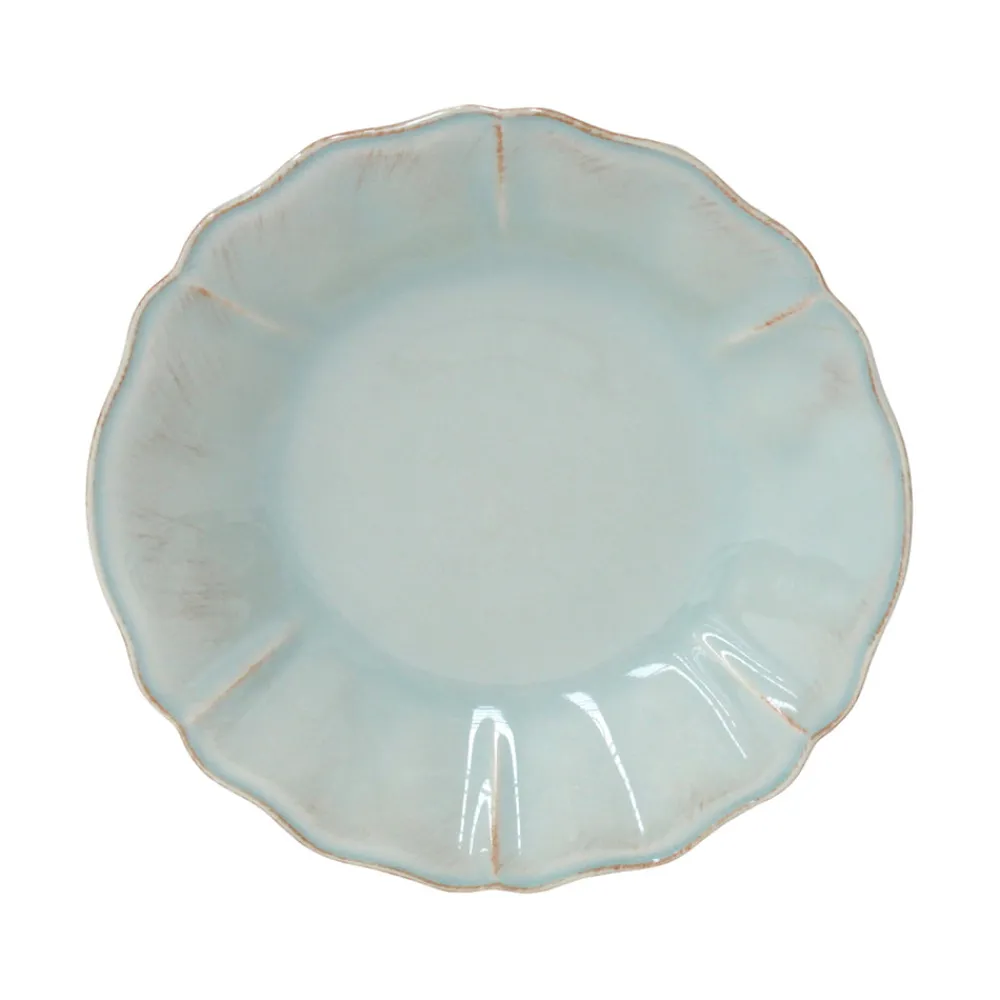Costa Nova Dinnerware|Alentejo Collection Pasta Plates in Turquoise, Set of 6