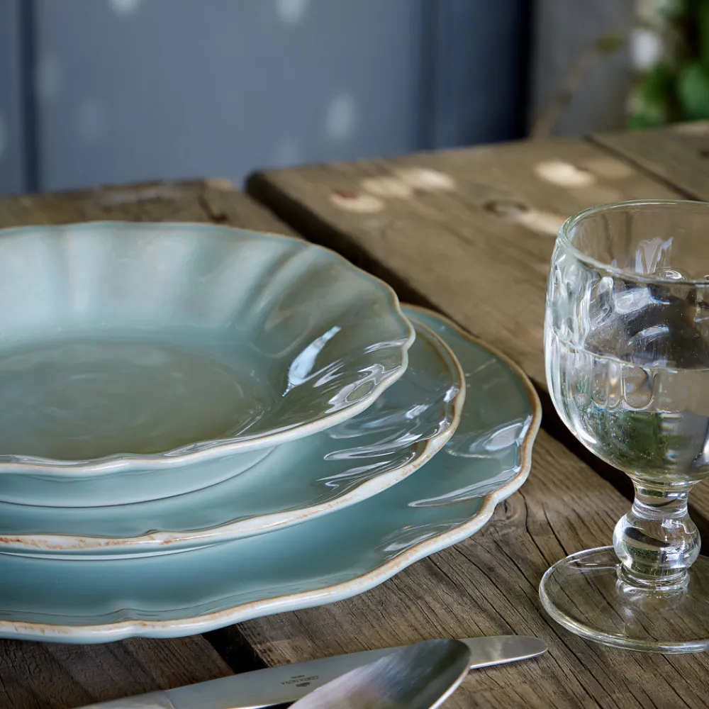 Costa Nova Dinnerware|Alentejo Collection Pasta Plates in Turquoise, Set of 6