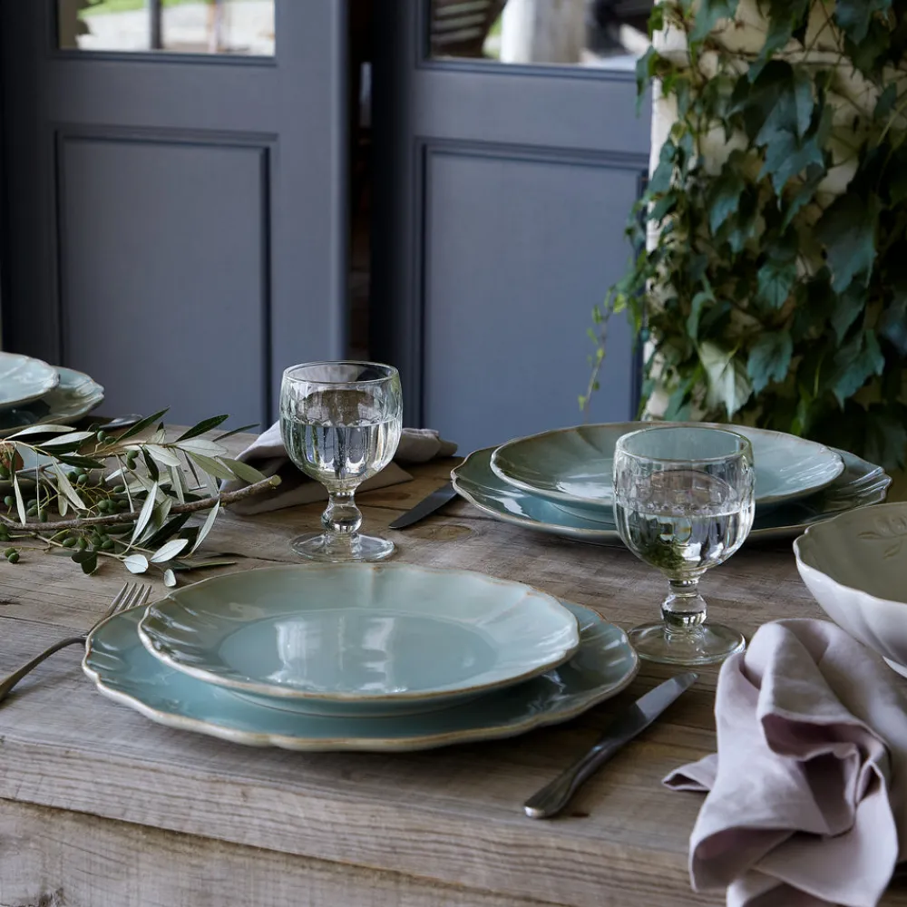 Costa Nova Dinnerware|Alentejo Collection Pasta Plates in Turquoise, Set of 6