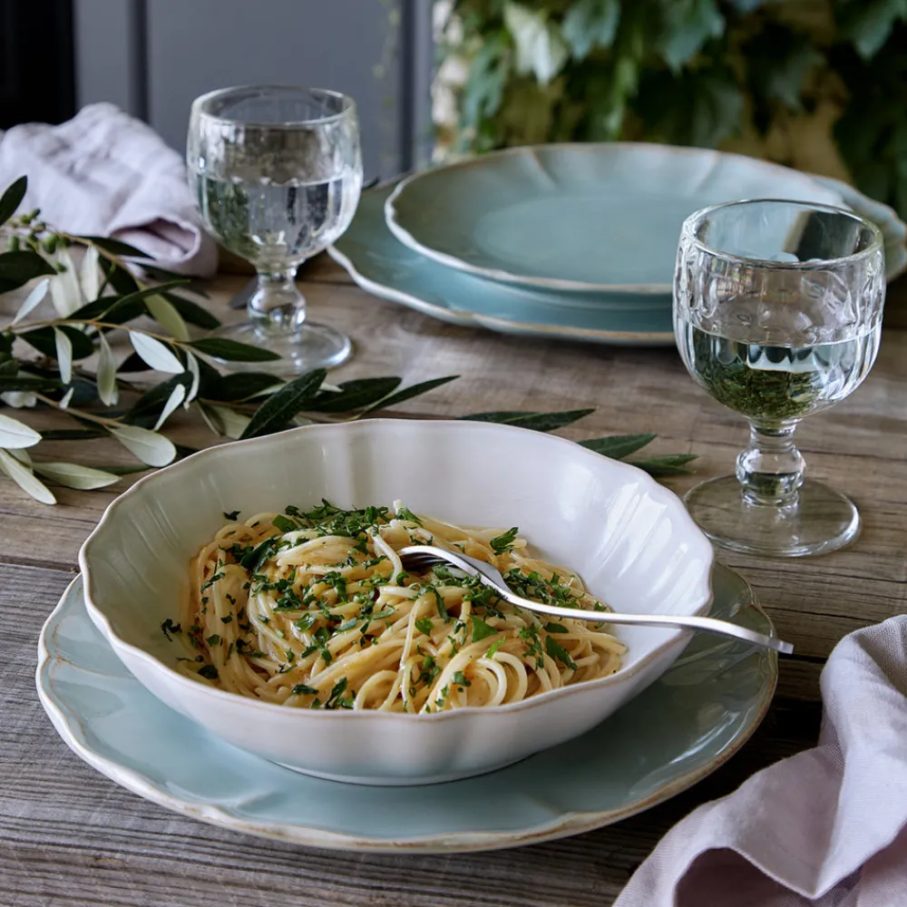 Costa Nova Dinnerware|Alentejo Collection Pasta Bowls in Turquoise, Set of 6