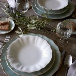 Costa Nova Dinnerware|Alentejo Collection Salad Plates in Turquoise, Set of 6