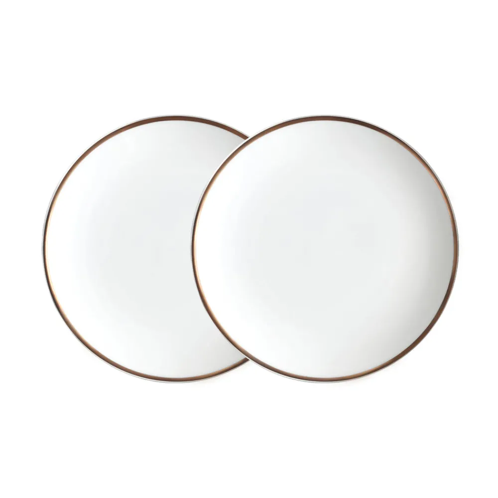Twig NY Dinnerware|Alex Gold Set of 2, 6-1/2" Bread/Canape Plates