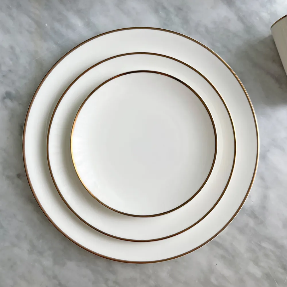 Twig NY Dinnerware|Alex Gold Set of 2, 6-1/2" Bread/Canape Plates