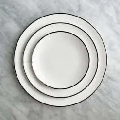 Twig NY Dinnerware|Alex Platinum Set of 2, 6-1/2" Bread/Canape Plates