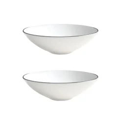 Twig NY Dinnerware|Alex Platinum Set of 2, 8" Soup / Pasta Bowl
