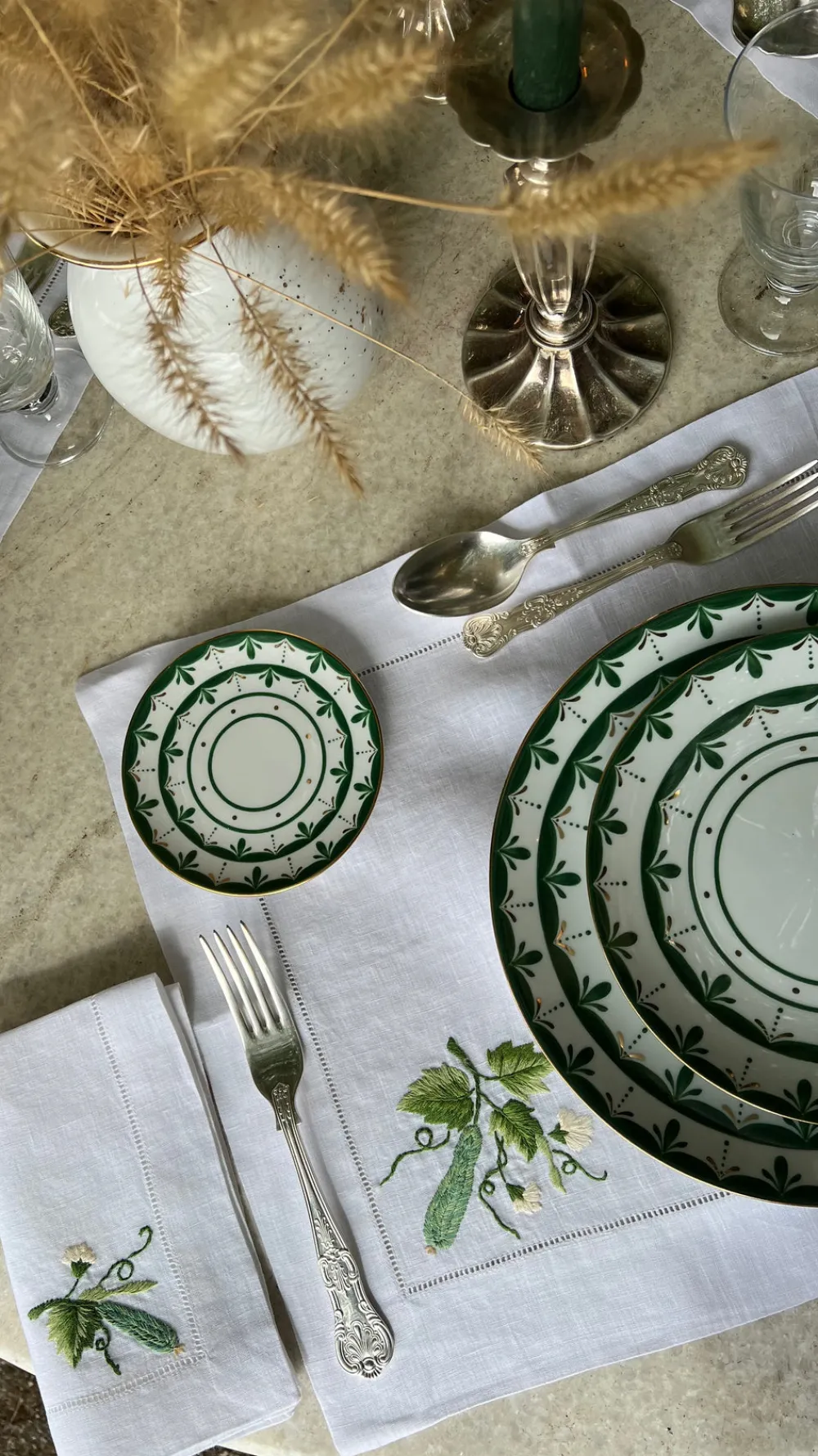 Molecot Dinnerware|Alhambra Green Bread Plate