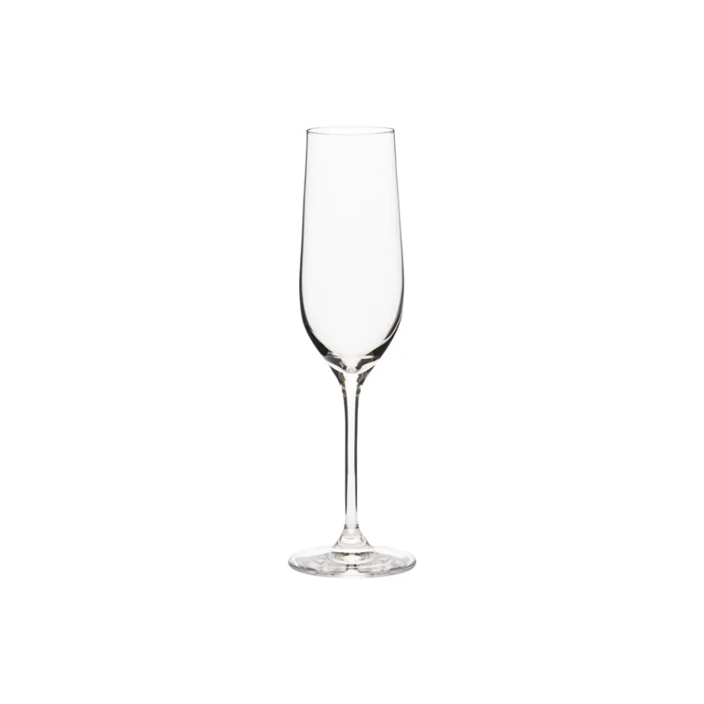 Costa Nova Glassware|Alice Collection Flutes 9 fl oz in Clear, Set of 6