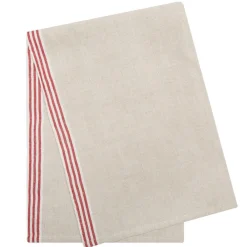 Caravan Place Settings & Linens|Alsace Natural Tea Towels in Natural & Red, Set of 2