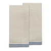 Caravan Place Settings & Linens|Alsace Natural Tea Towels in Natural & Blue, Set of 2
