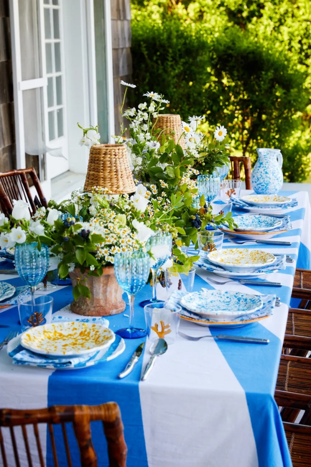 VIETRI Dinnerware|Amalfitana Stripe Dinner Plate