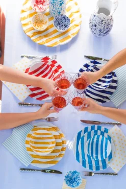 VIETRI Dinnerware|Amalfitana Stripe Dinner Plate