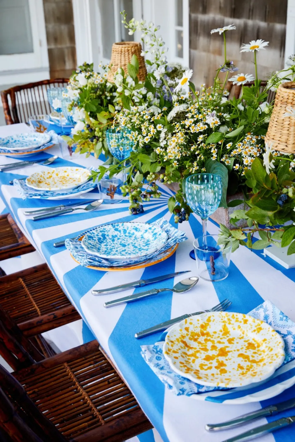 VIETRI Dinnerware|Amalfitana Stripe Dinner Plate