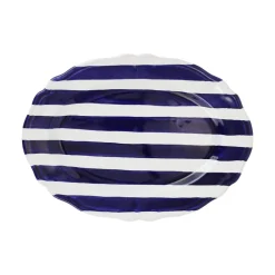 VIETRI Dinnerware|Amalfitana Stripe Oval Platter