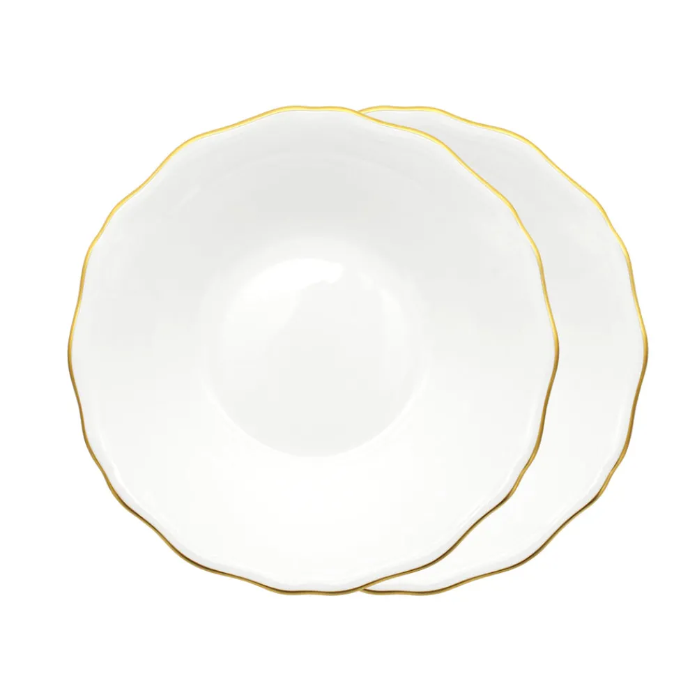 Twig NY Dinnerware|Amelie Brushed Gold Set of 2, Soup / Pasta Bowl