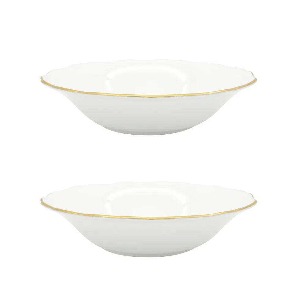 Twig NY Dinnerware|Amelie Brushed Gold Set of 2, Soup / Pasta Bowl