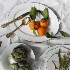 Twig NY Dinnerware|Amelie Forest Green 14" Oval Platter