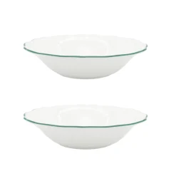 Twig NY Dinnerware|Amelie Forest Green Set of 2, 9" Soup / Pasta Bowl
