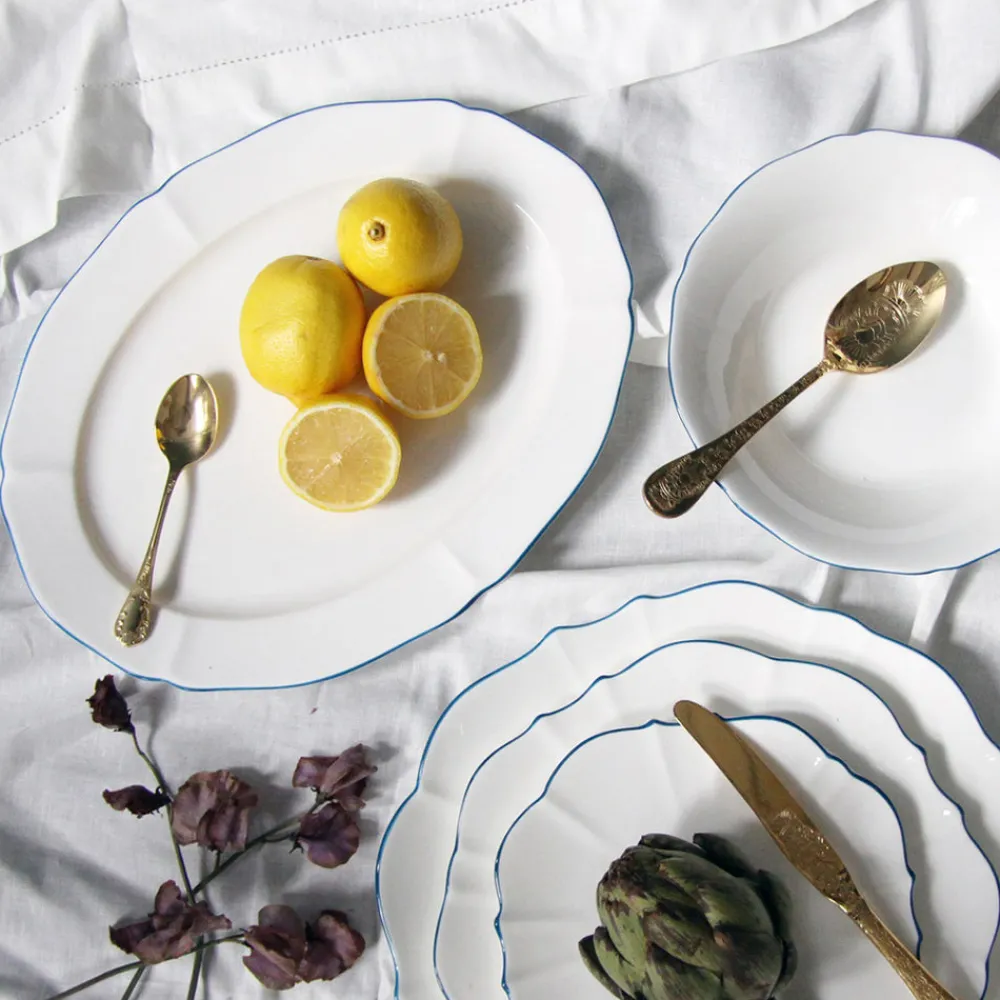 Twig NY Dinnerware|Amelie Royal Blue 14" Oval Platter