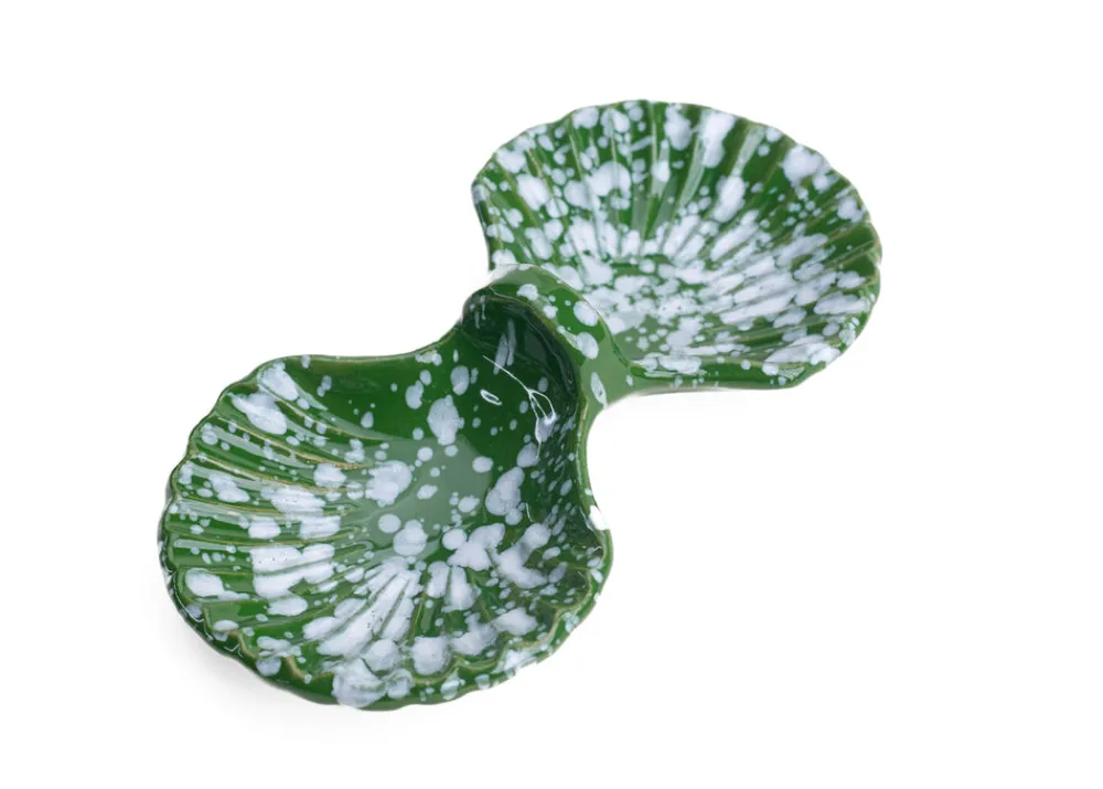 Carolina Irving and Daughters Dinnerware|Anais Double Concha Green