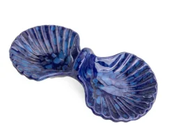 Carolina Irving and Daughters Dinnerware|Anais Double Concha Tonal Blue