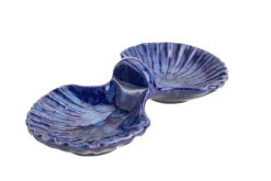 Carolina Irving and Daughters Dinnerware|Anais Double Concha Tonal Blue