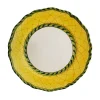 Este Ceramiche Dinnerware|Ananas Dinner Plates in Green/Yellow, Set of 6