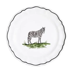 Z.d.G. Dinnerware|Animaux de la Savane Dessert/Side Plate, Zebra