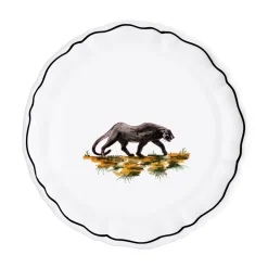 Z.d.G. Dinnerware|Animaux de la Savane Dessert/Side Plate, Panther