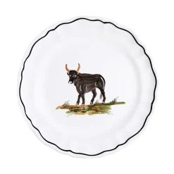 Z.d.G. Dinnerware|Animaux de la Savane Dessert/Side Plate, Bison
