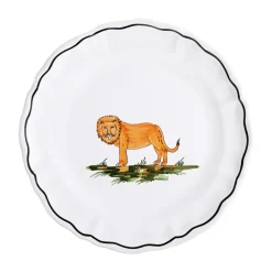 Z.d.G. Dinnerware|Animaux de la Savane Dessert/Side Plate, Lion
