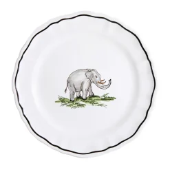 Z.d.G. Dinnerware|Animaux de la Savane Dessert/Side Plate, Elephant