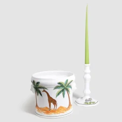 Z.d.G. Candles|Animaux de la Savane Octagonal Candlestick, Zebra